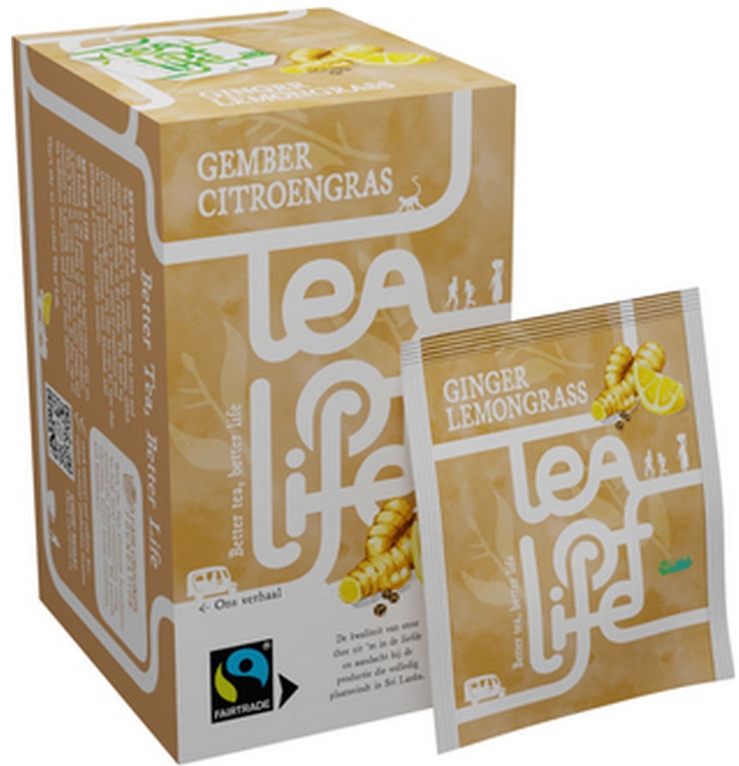 Tea of Life - Ginger Lemongrass - 100 x 1.25 gram - Omdoos 6x