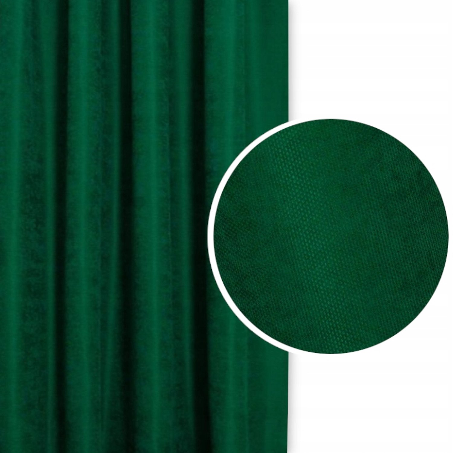 PRESTIQUA Verduisterende Gordijn EFE Groen 50x215cm - Velours, 70% Verduistering