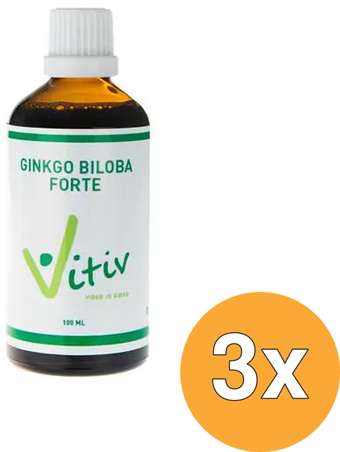 3x Vitiv Ginkgo Biloba Forte (100 ml)
