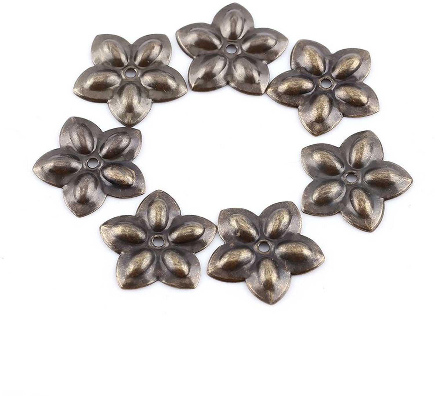 Bekleding Nagels 100 Stuks - Decoratieve Nagels - Ronde Grote Kop - Groen Brons - IJzer - Afmetingen 6×14 mm