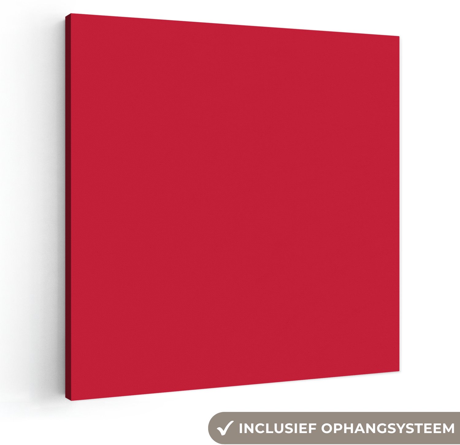 Canvas schilderij 90x90 cm - Exclusieve wanddecoratie Crimson - Velvet - Rood - Muurdecoratie woonkamer - Slaapkamer decoratie - Kamer accessoires - Schilderijen op canvas