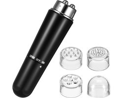 Gezichtsmassager Mini Gezichtsmassager Oogmassager Tool Ontzwellende Oogroller Elektrisch Gezichtstonerapparaat Oogmassage Stick Metalen Oogcrème Applicator Abs Zwart