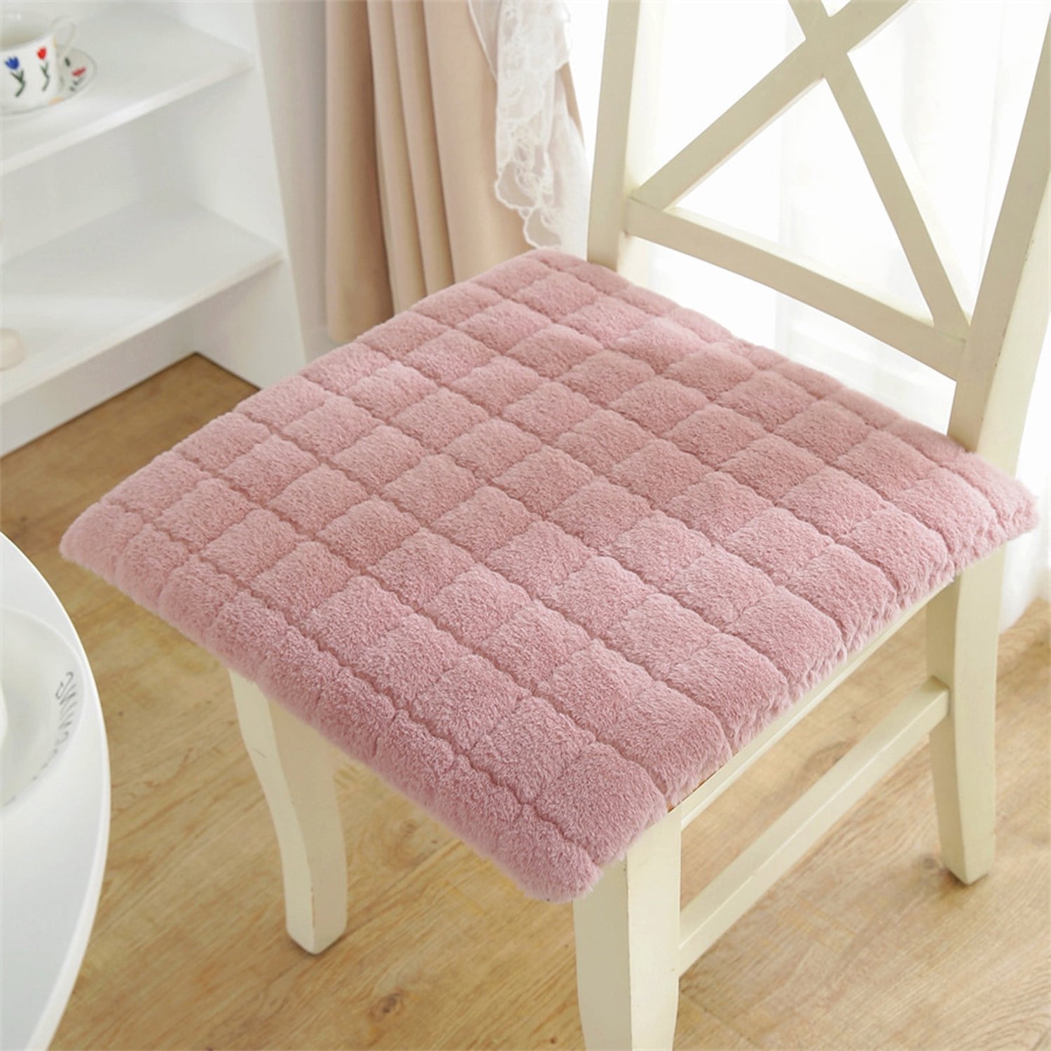 Ulisem Zitkussen Voor Stoel - Indoor Outdoor Stoelkussen - Comfortabel Zacht Antislip - Keukenstoel Diner Stoel Kussen - Tuin Patio Kantoor Stoel Zitkussen 40x40cm Roze