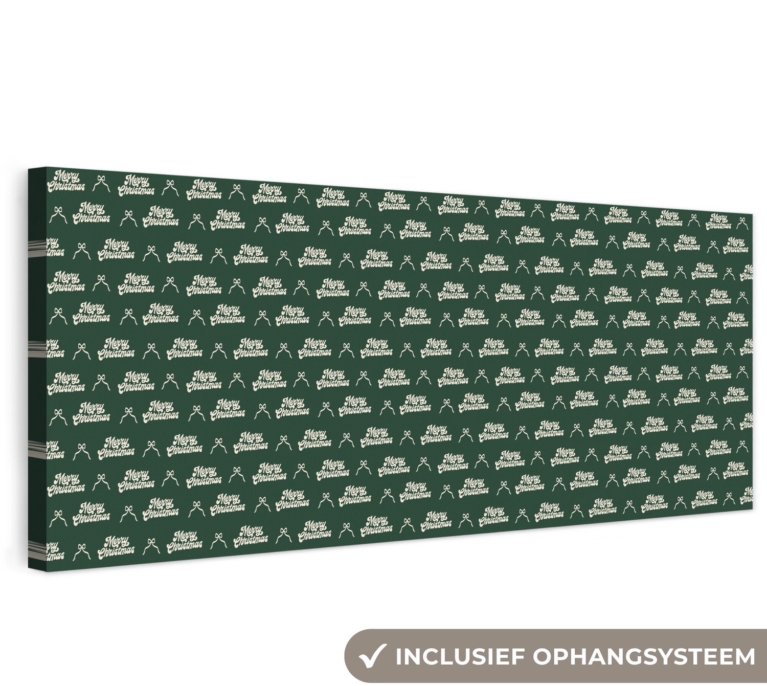 Canvas schilderij 150x50 cm - Exclusieve wanddecoratie Tekst - Groen - Wit - Tekst - Muurdecoratie woonkamer - Slaapkamer decoratie - Kamer accessoires - Schilderijen op canvas groot XXL