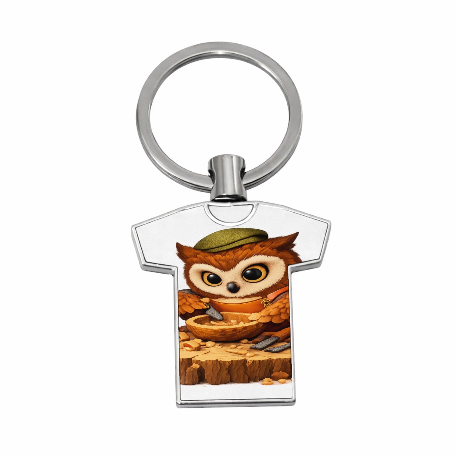 Mr Cadeautjes Sleutelhanger shirt-vorm 4 x 7,5 - design Een schattige werkende figuur als vakman met een duidelijk g | cadeau