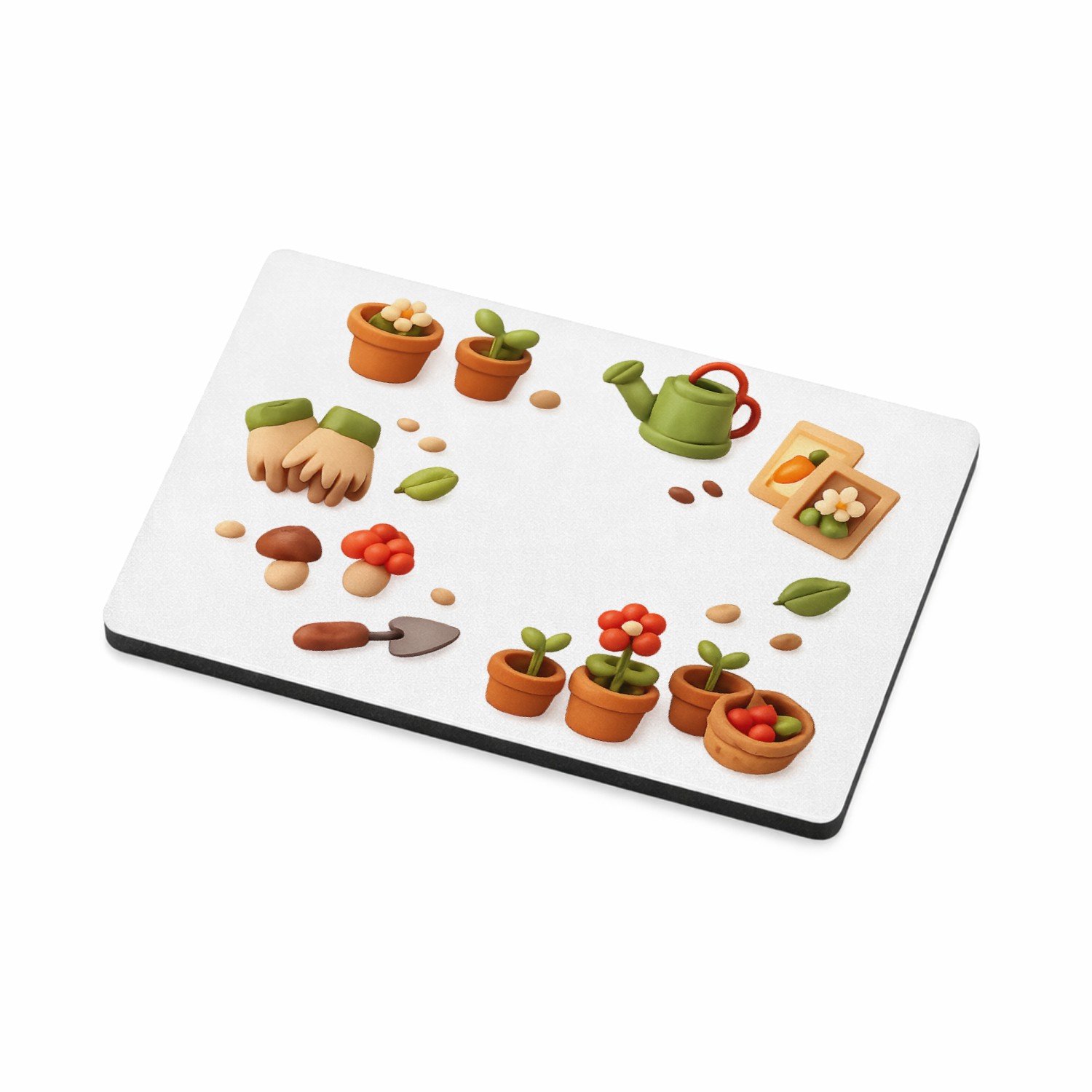 Mr Cadeautjes MDF magnetische fotolijst 7,5 x 5 - design Een speelse verzameling van kleine tuin- en natuurminiaturen | cadeau Wit