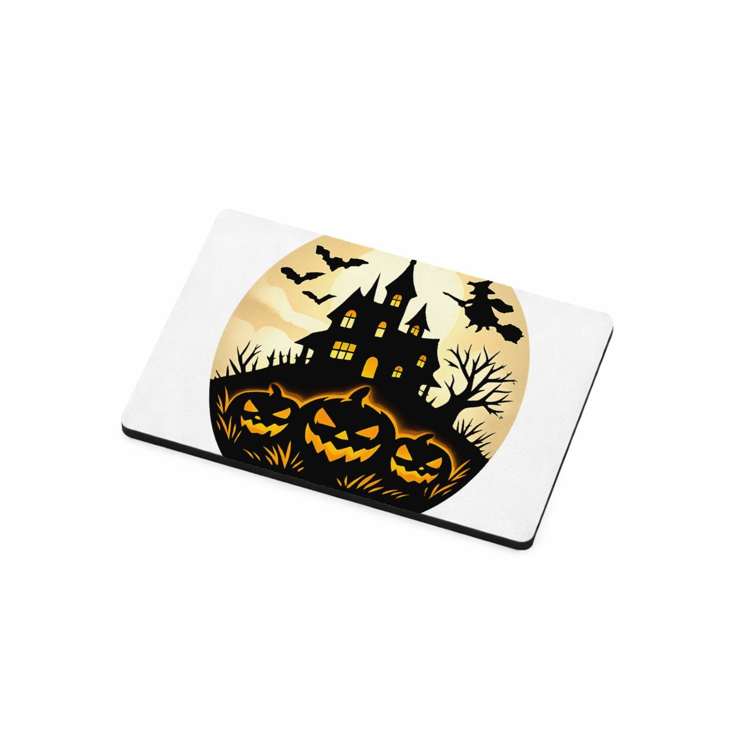 Mr Cadeautjes MDF magnetische fotolijst 7,5 x 5 - design Een nachtelijke winterscene in dezelfde grafische opzet, met | cadeau Wit