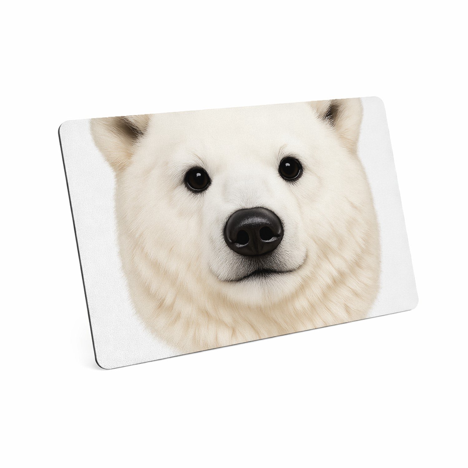 Mr Cadeautjes MDF magnetische fotolijst 28 x 19 - design Een opvallende kopillustratie met zachte pluche-textuur en e | cadeau Wit