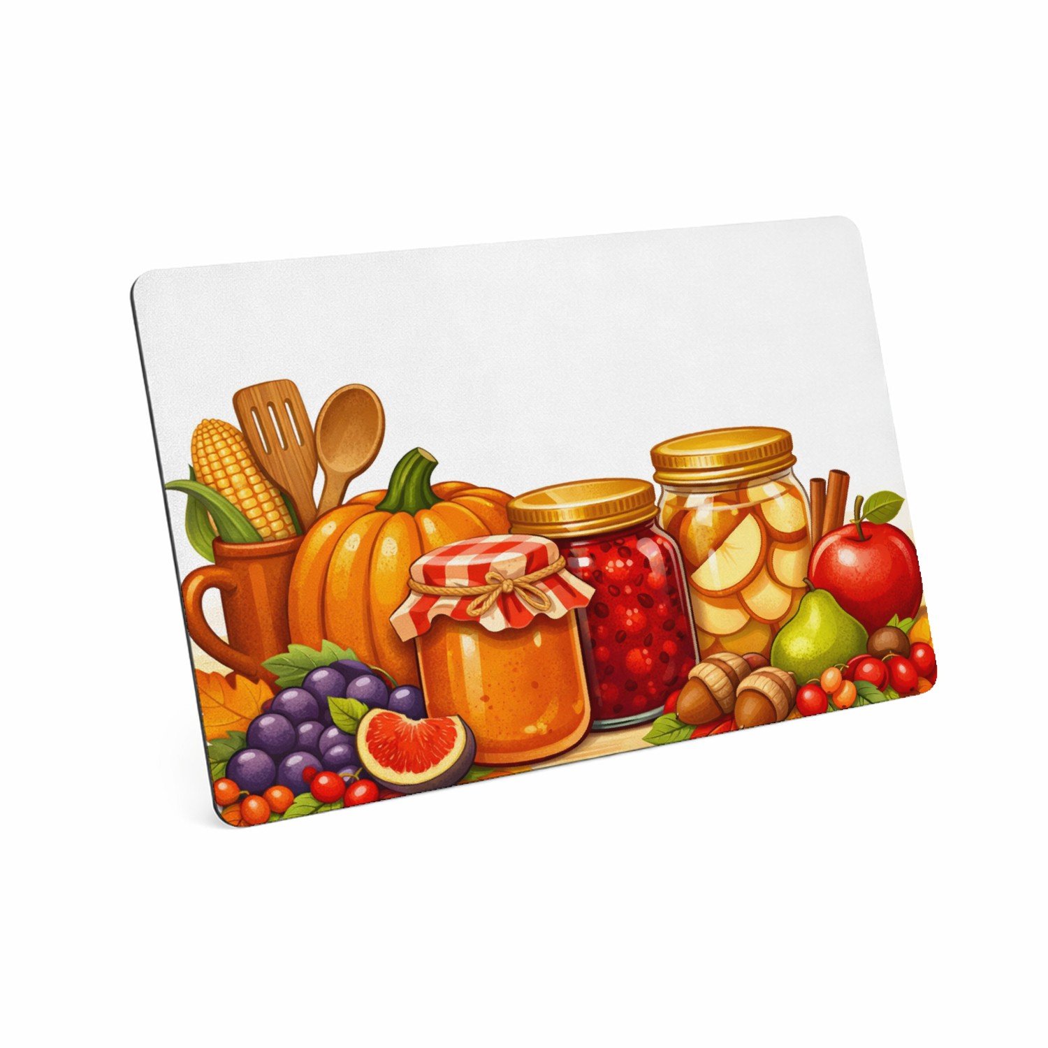 Mr Cadeautjes MDF magnetische fotolijst 28 x 19 - design Een speels retro-voedselbeeld met een grote kopregel en een | cadeau Wit