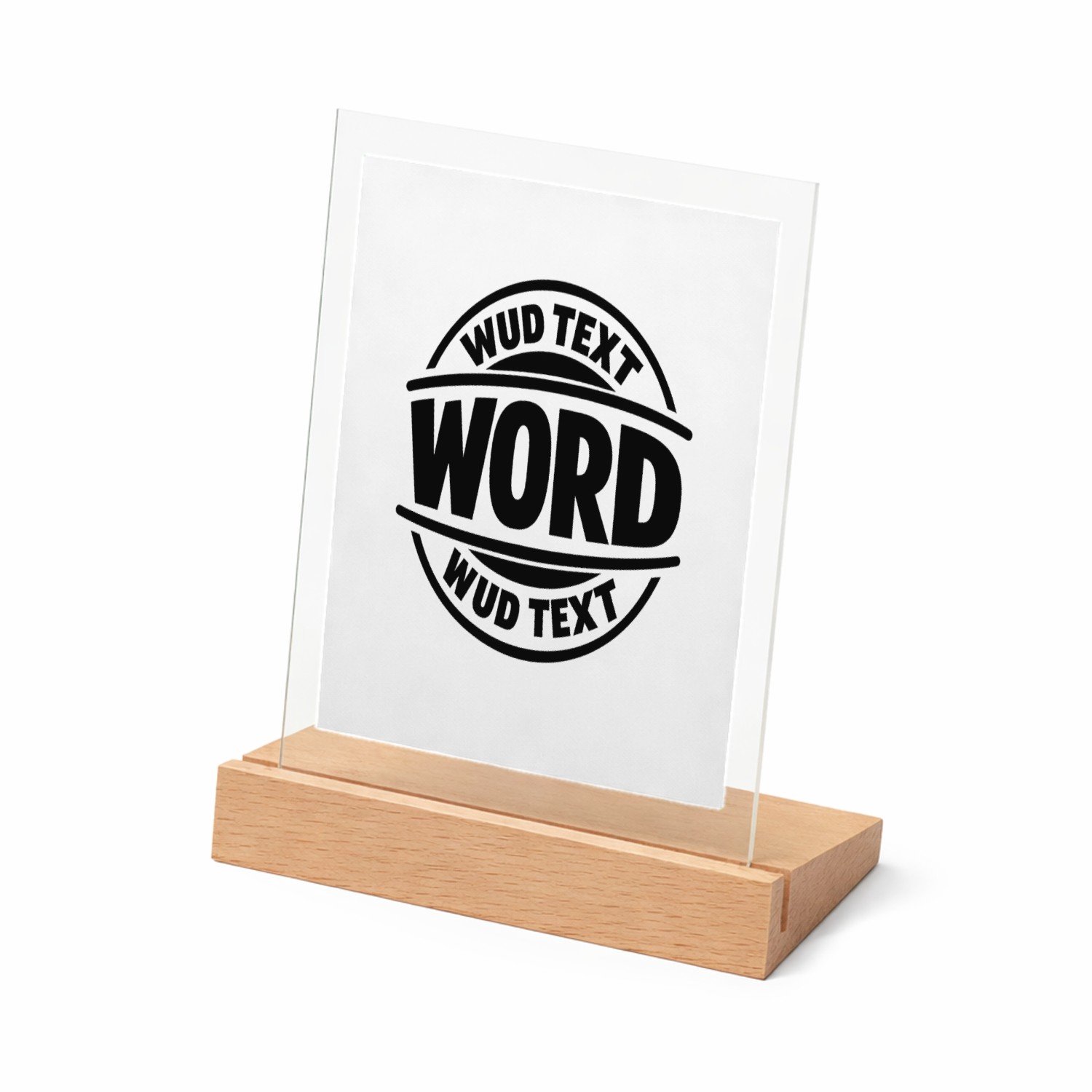 Mr Cadeautjes Glasframe met vaste tekst - design Ronde badge met vrolijke botsing tussen leeftijd en hobby | cadeau Wit