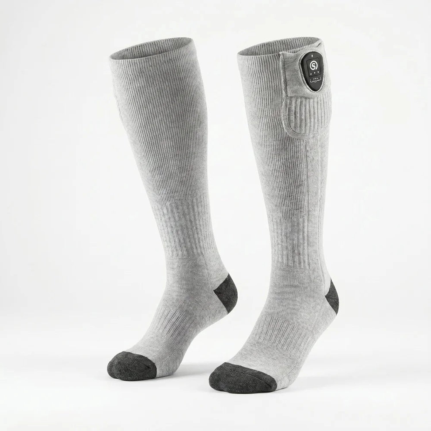 Savior Heat Verwarmde Sokken – Oplaadbaar 3 Standen 2 Accu’s Grijs