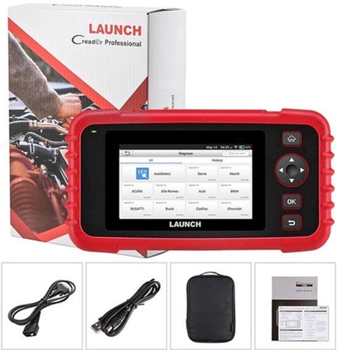 OBD2-scanner - Diagnosecomputer - Slimme diagnosetool - Foutverwijdering - Motor-ABS SRS AT-olie SAS EPB - TPMS-reset - Wifi - Globale versie