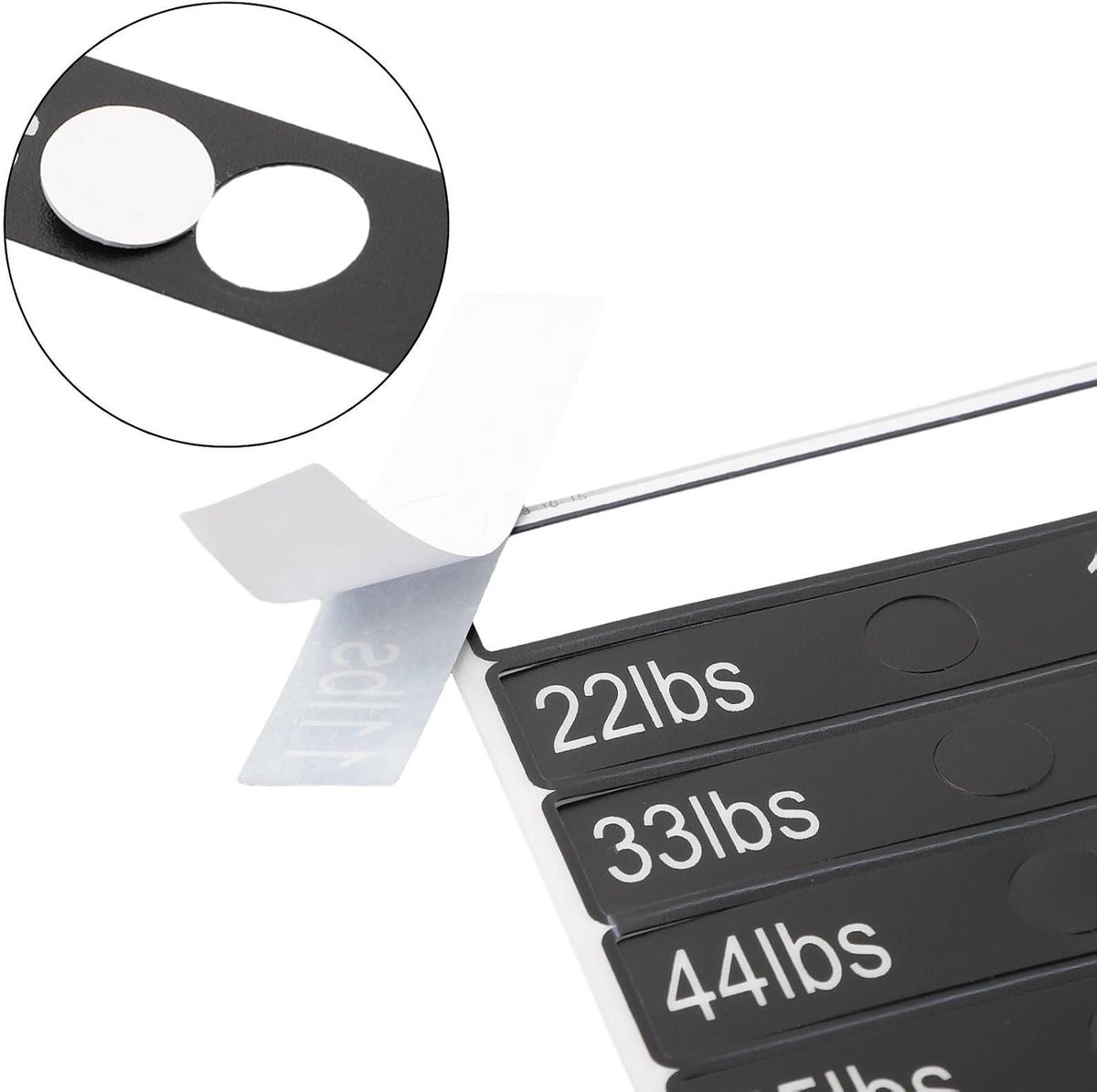 Gewicht Label Nummers Sticker Etiketten - Gewichtsstickerlabels voor Fitnessapparatuur - Duurzaam en praktisch - 8,5 cm - Ideaal voor gew...