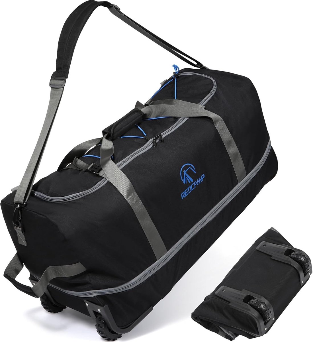 Grote Vouwbare Reistas met Wielen, 85 L/120 L/140 L, Ideaal voor Vakantie en Sportactiviteiten
