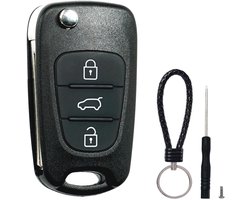 SUPALAND Vervangende Autosleutelshell Compatibel met Hyundai i10 i20 i30 ix20 ix35 en Kia Rio Ceed Sportage Venga Soul - ShopVlot
