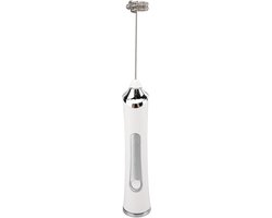 Elektrische Opschuimer - Drankmixer Schuimmaker - Dranken Bereiden - 3 Instelbare Snelheden - 23 x 10 x 5 cm - Zilver
