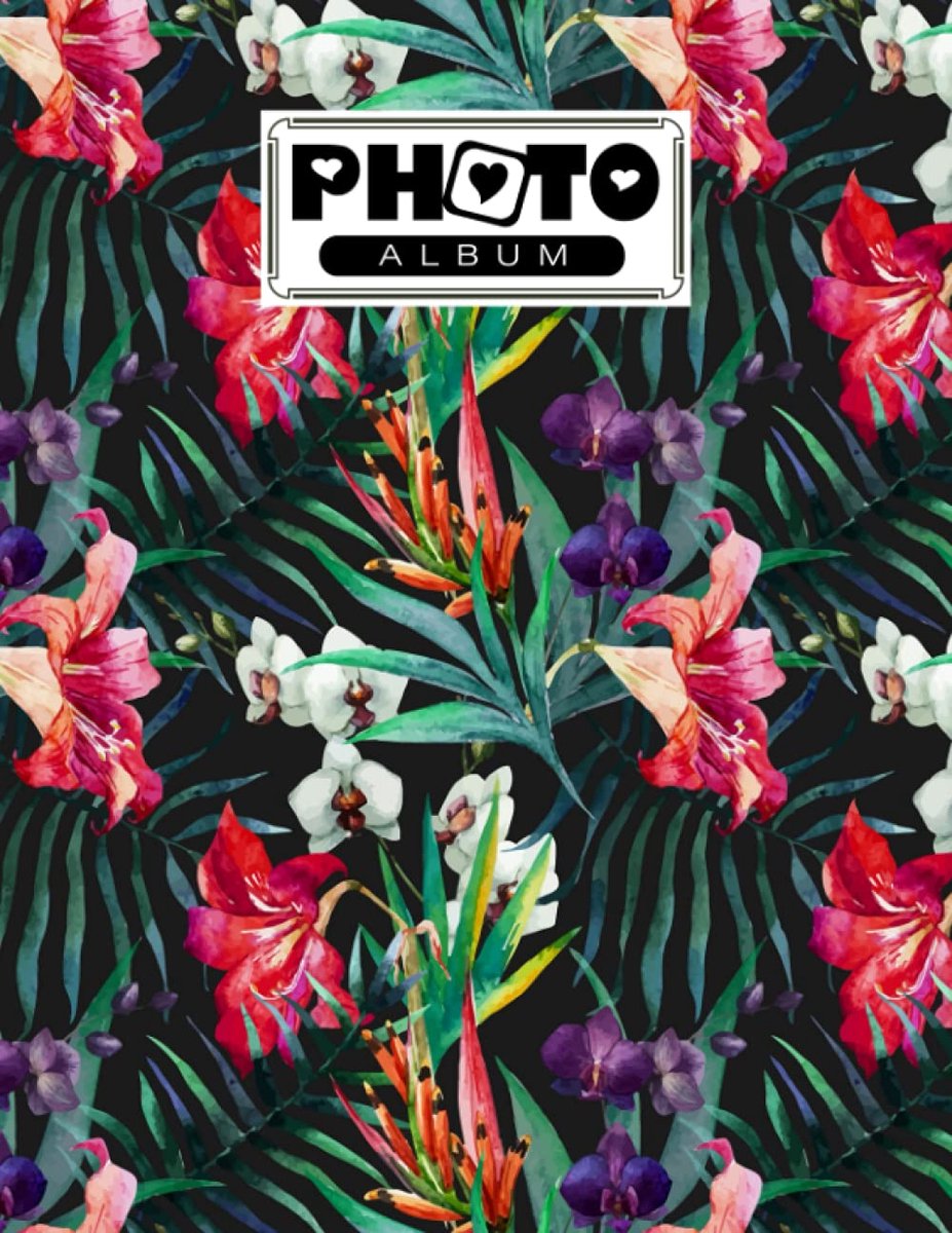 Photo Album: Watercolor Florals Album, Large Photo Albums with Writing Space Memo, Extra Large Capacity Picture Album - ShopVlot