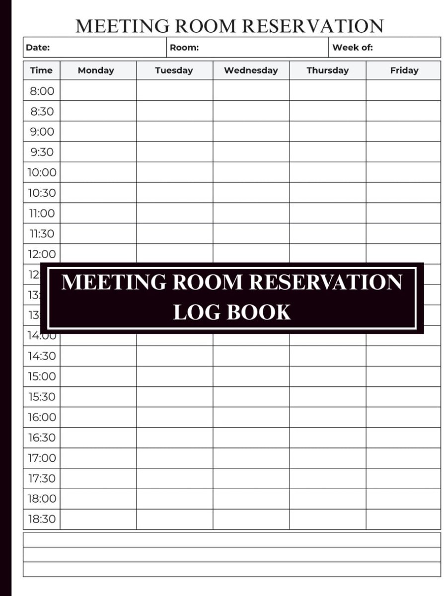 Meeting Room Reservation Log Book - ShopVlot