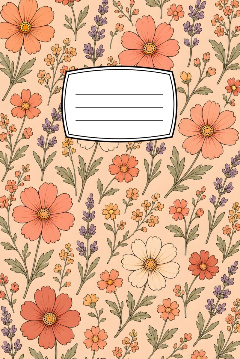Composition Notebook: Cute Orange Floral Cosmos Composition Book for Girls, Teens, and Women, 6x9 Inch Lined Journal - ShopVlot