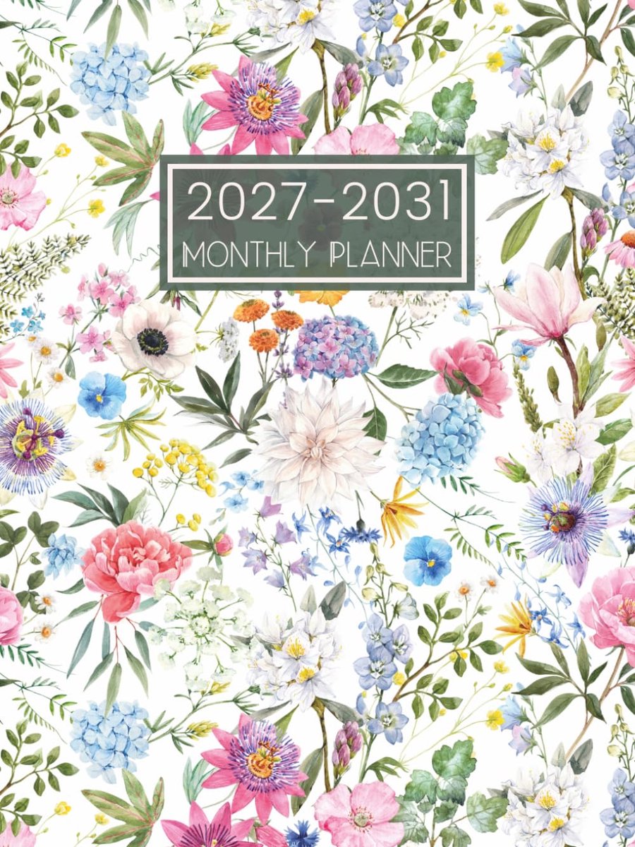 2027-2031 Monthly Planner: 5 Years Month to View Diary from January 2027 to December 2031 - ShopVlot