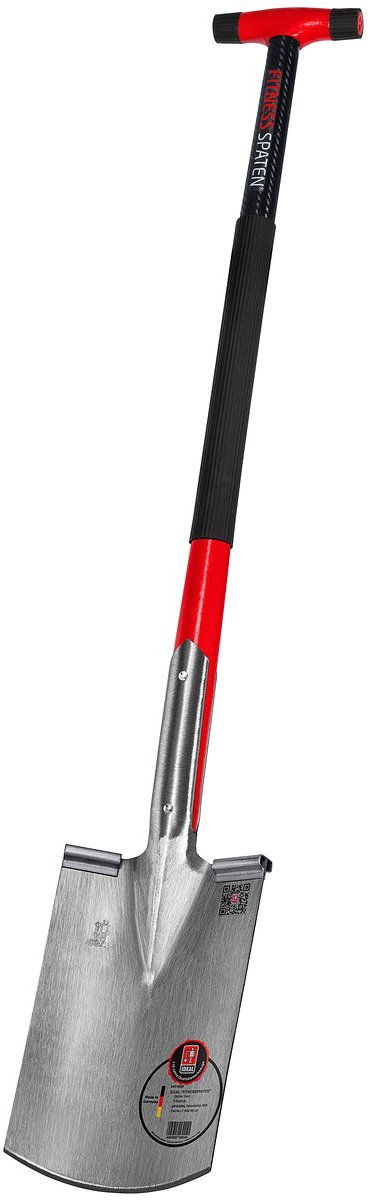 Ideal fitnessspade tuindersmodel deels beklede essen T-steel 85 cm