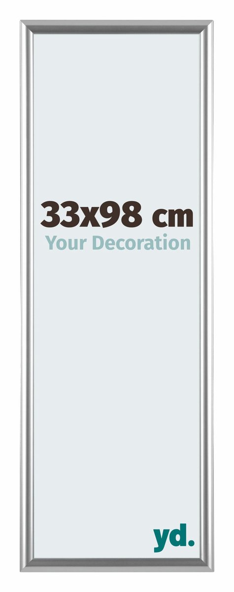 yd. Your Decoration - Fotolijst 33x98 cm - Kunststof - Zilver - Bordeaux