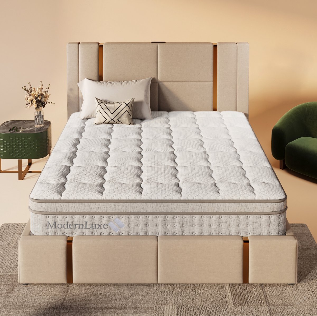 MODFU - Pocketveringmatras - Kaltschuim - H3 - 140 X 190 Cm