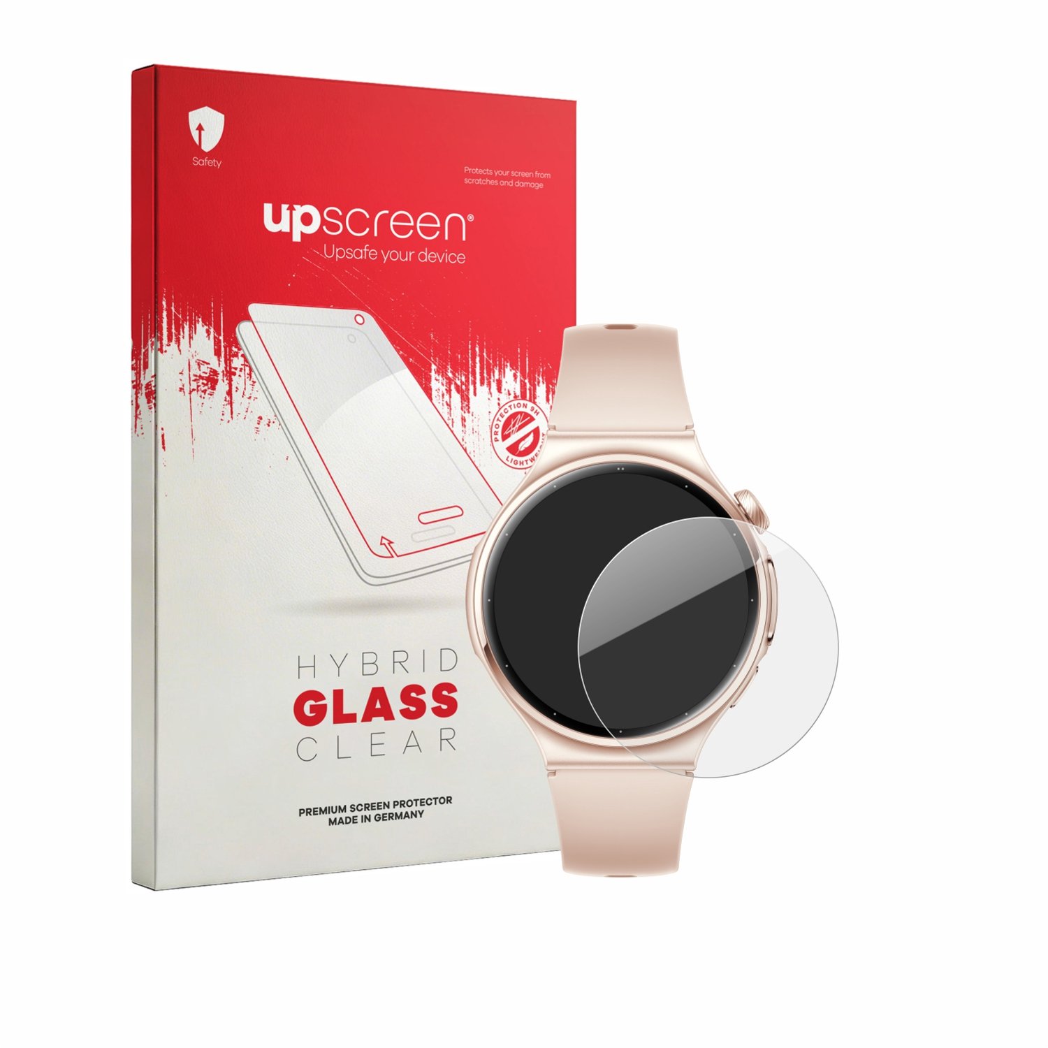 upscreen - Screenprotector voor Huawei Watch 6 42 mm - Folie Beschermfolie Beschermglas transparant