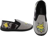 Pokémon - Pantoffels kinderen voor jongens - Pikachu Sloffen kind slip-on - Schoenen van 2 tot 8 jaar - Maat 28 - Grijs