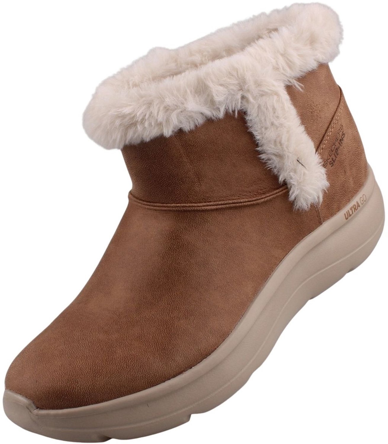 Skechers Slip-Ins On The Go Encore – Winter Joy damesenkellaarsjes lichtbruin 144797-CSNT