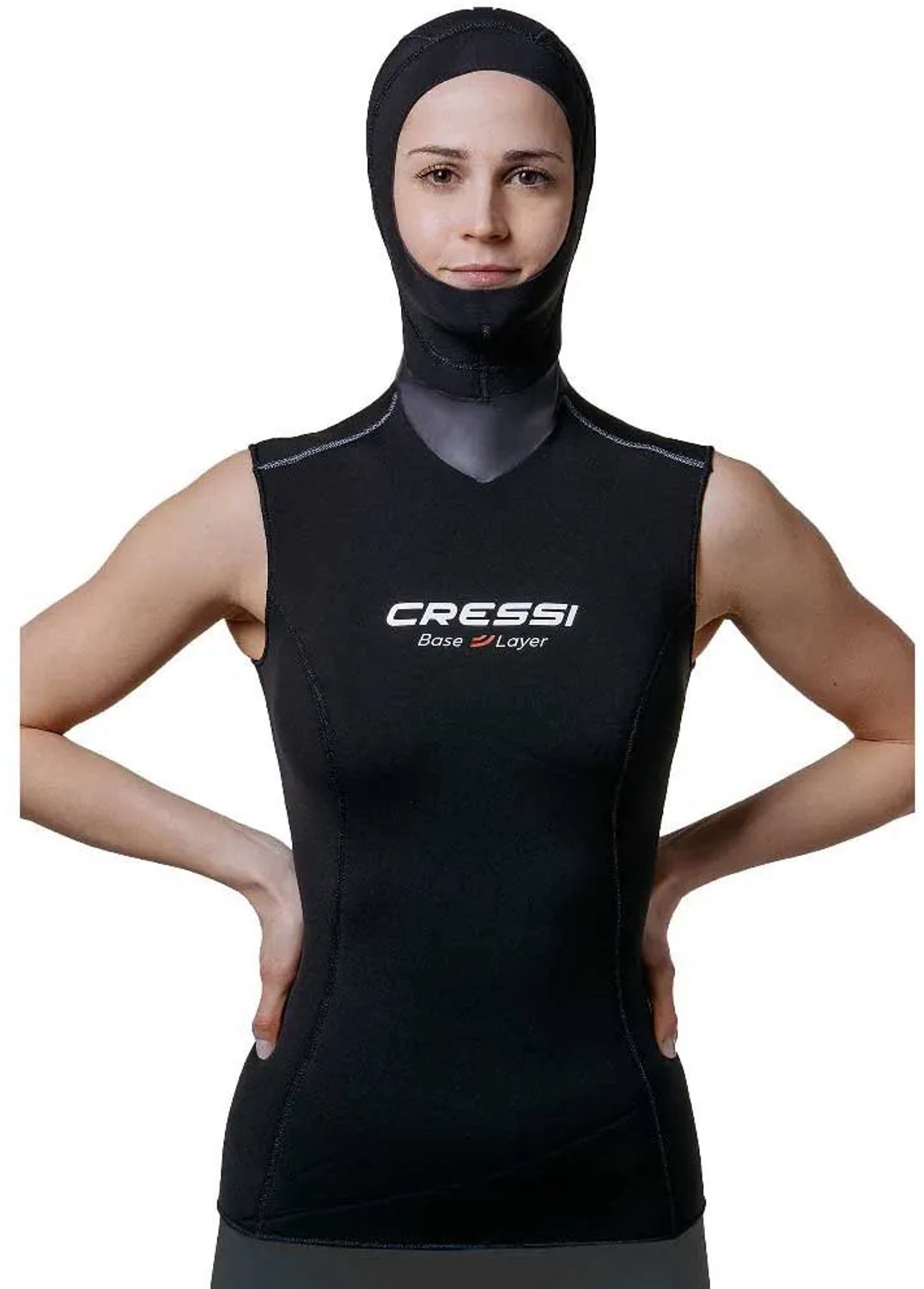 Cressi Logo 5 Mm Thermisch Vest Met Capuchon Zwart S Vrouw