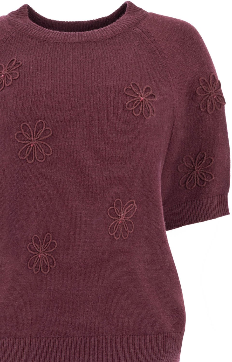 NED Trui Main 1 2 Ss Rmb Design Brei 26w1 U441 01 821 Grape Wine Dames Maat - S