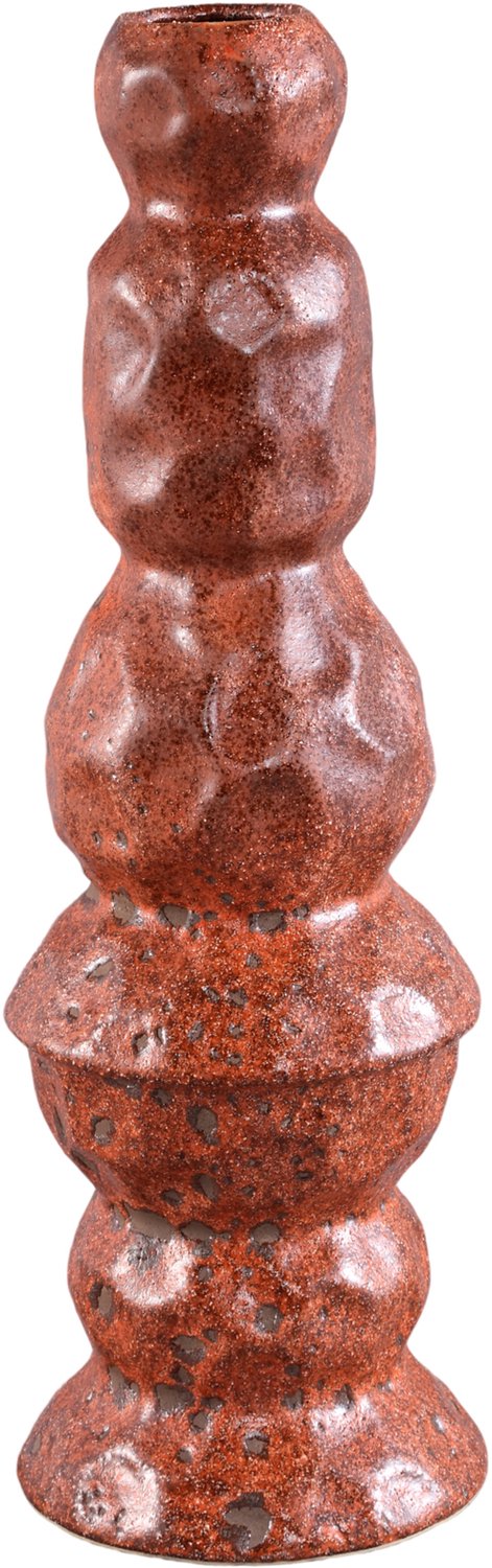 PTMD Kirsey Bordeaux Ceramic Vase Irregular Shape B Rood