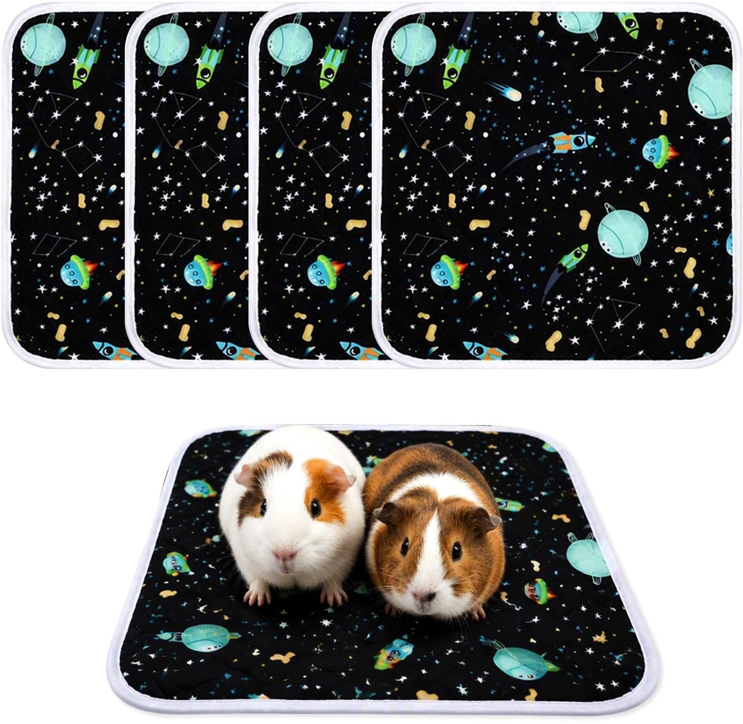 Famanu – Wasbare cavia pipi pads 4 stuks 30x30 cm met hoog zuigvermogen