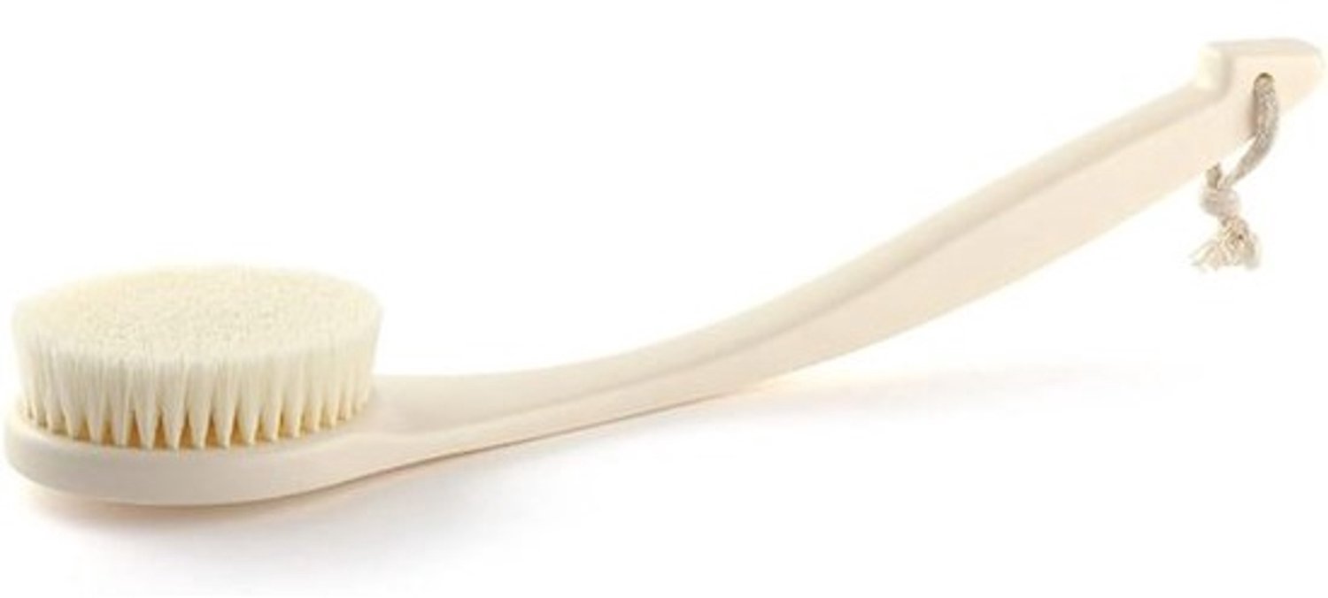Doucheborstel met lange steel - Bad- en lichaamsborstel - Huid exfoliëren - Verwijderbare handgreep - 39 cm - Niet gespecificeerd