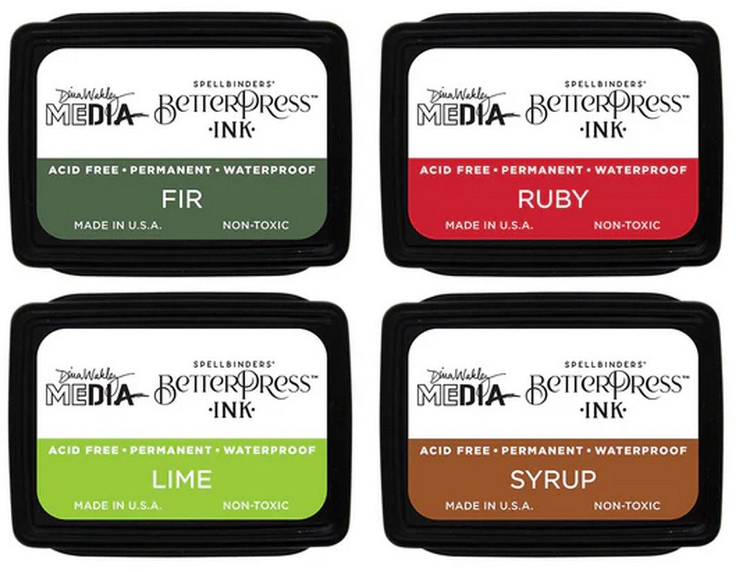 Spellbinders BetterPress Mini Stempelkussens - Festive - 4 st.