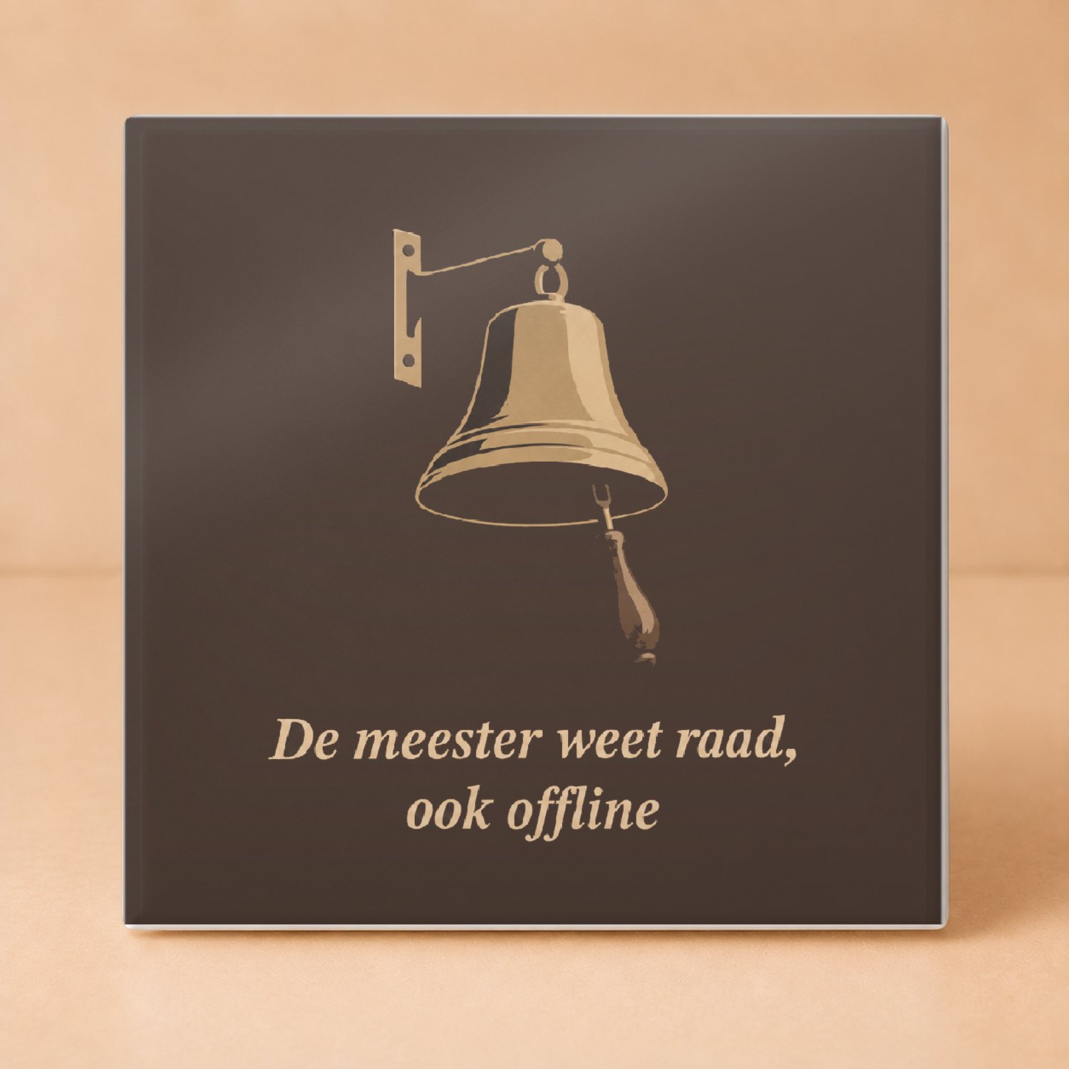 Bedruk King Verrassende vintage botanische Tegel 'De AI-wijze meester' – Sfeervolle muurdeco voor AI en natuur liefhebbers - 11 x 11 cm Wit
