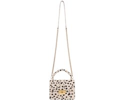 SEIDENFELT MANUFAKTUR schoudertas avondtas Roros Colour Dotty Dalmatian beige