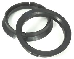 Centreerringen 72,5 x 63,4 - Zwart - Compatibel met Borbet - 4 stuks - Vemera