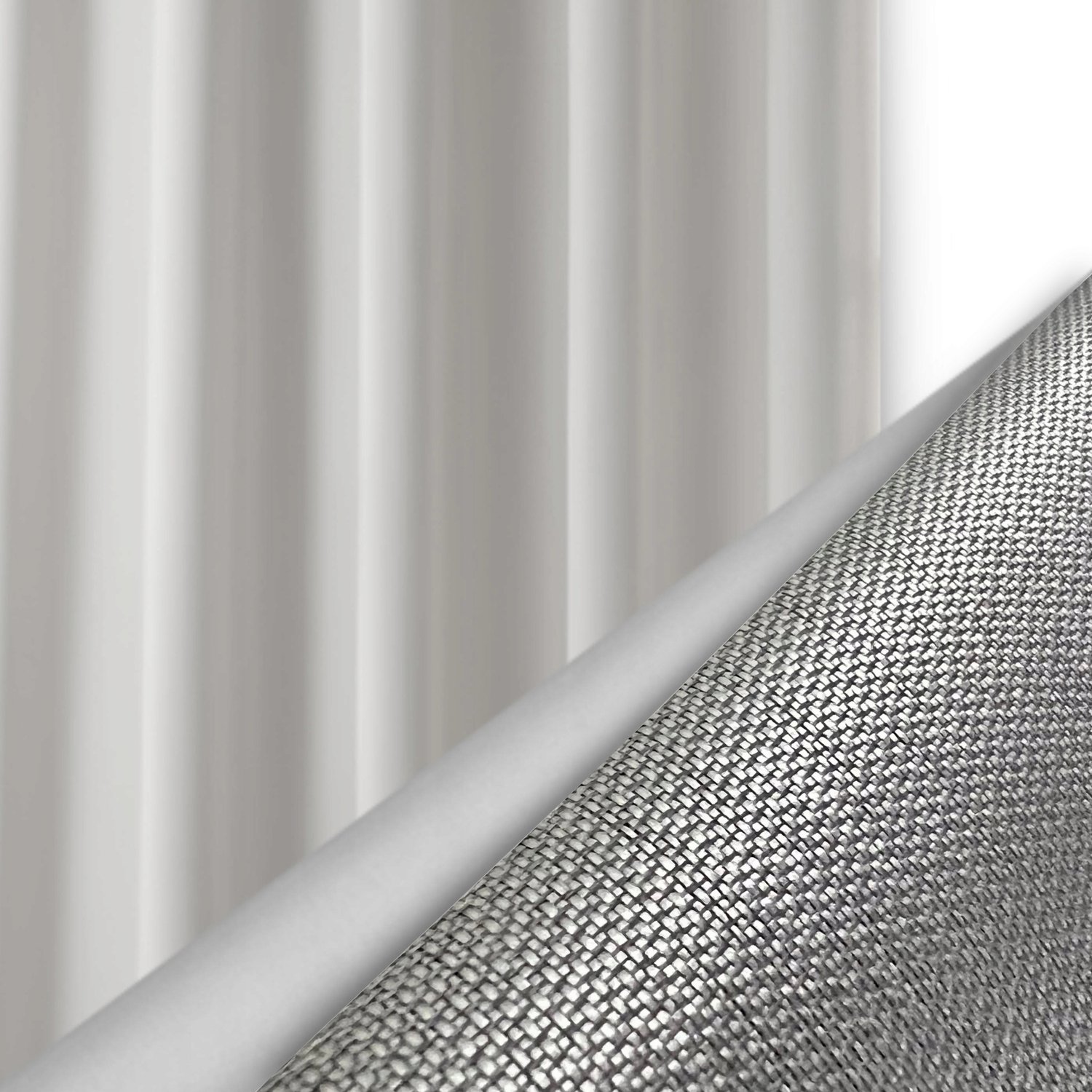 PRESTIQUA Thermo Blackout Gordijnen 290x260cm Velours Wit - 100% Lichtdicht