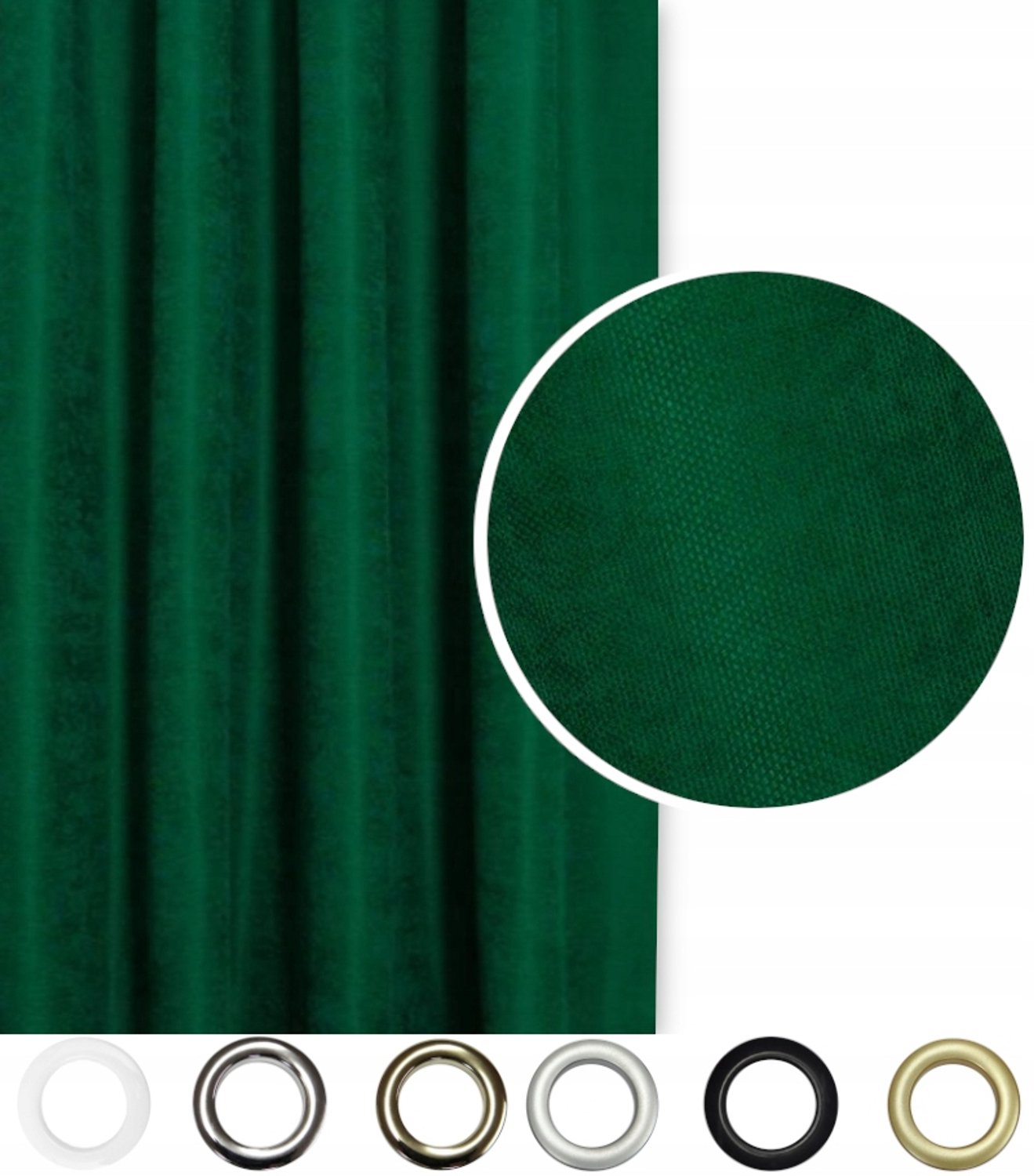 PRESTIQUA Verduisterende Gordijn Groen 150x260 cm - Met Ophangringen