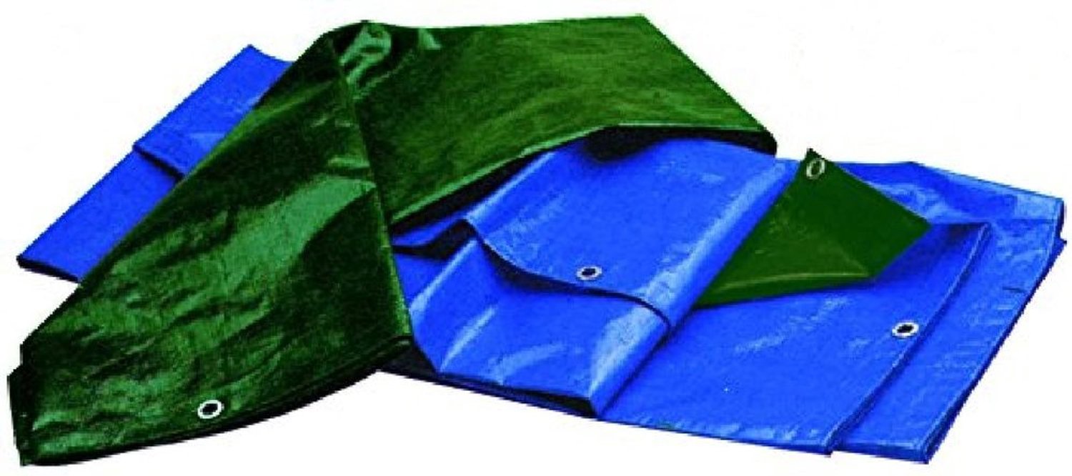 Snatch-bache Heavy Tarpaulin - Two-tone blauw/groen 16 x 12 m
