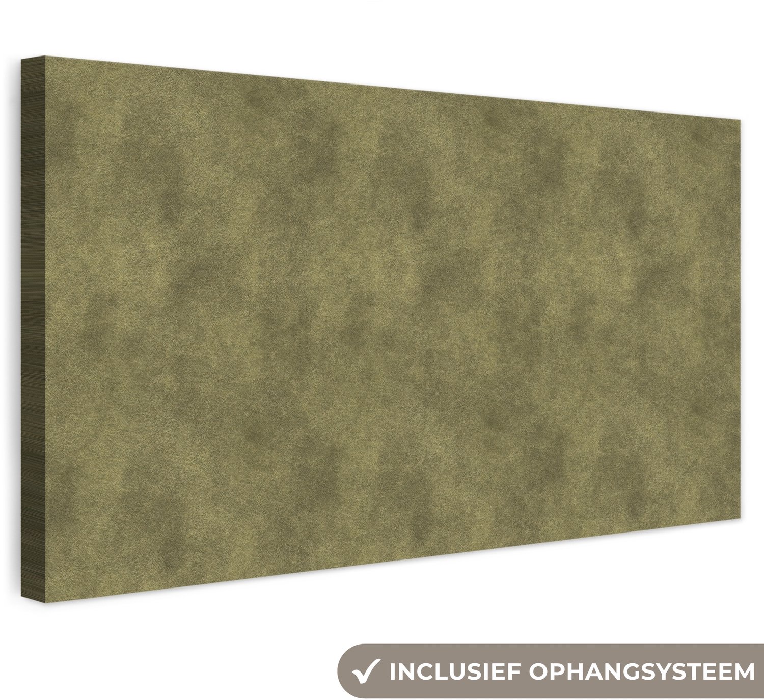 Canvas schilderij 60x30 cm - Exclusieve wanddecoratie Textuur - Abstract - Groen - Muurdecoratie woonkamer - Slaapkamer decoratie - Kamer accessoires - Schilderijen op canvas