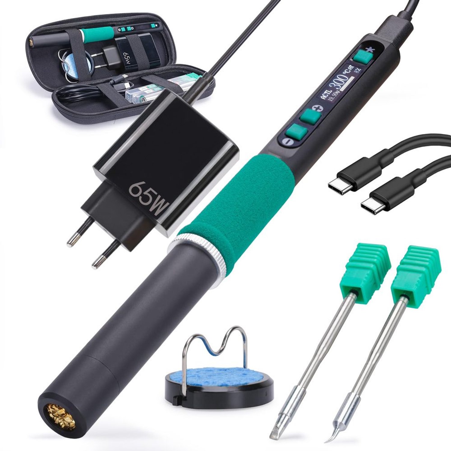 Soldering Iron Set met Type-C Aansluiting en LCD Display
