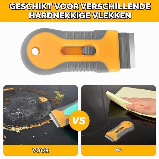 Glazen kookplaatschraper met 20 vervangende schrapermessen — afbeelding 4
