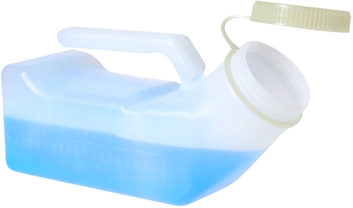 Urinoir 1000 Ml - Mannelijke Urinoir Fles - Draagbare Plasfles - Glow in the Dark Dop - Lichtgewicht Plastic - Gemakkelijk schoon te maken