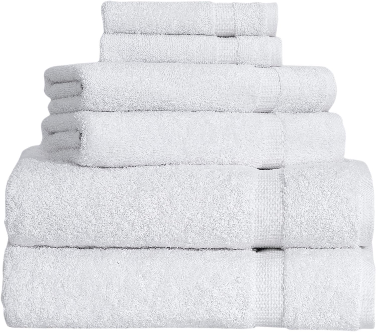 Comfort 6-delige Turkse Handdoeken Set - 100% Katoen, Wit