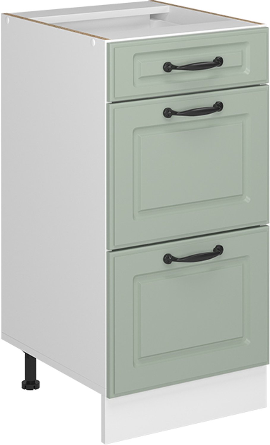 Vicco Keukenonderkast R-Line, Mint landelijk/Wit, 40 cm met laden zonder werkblad