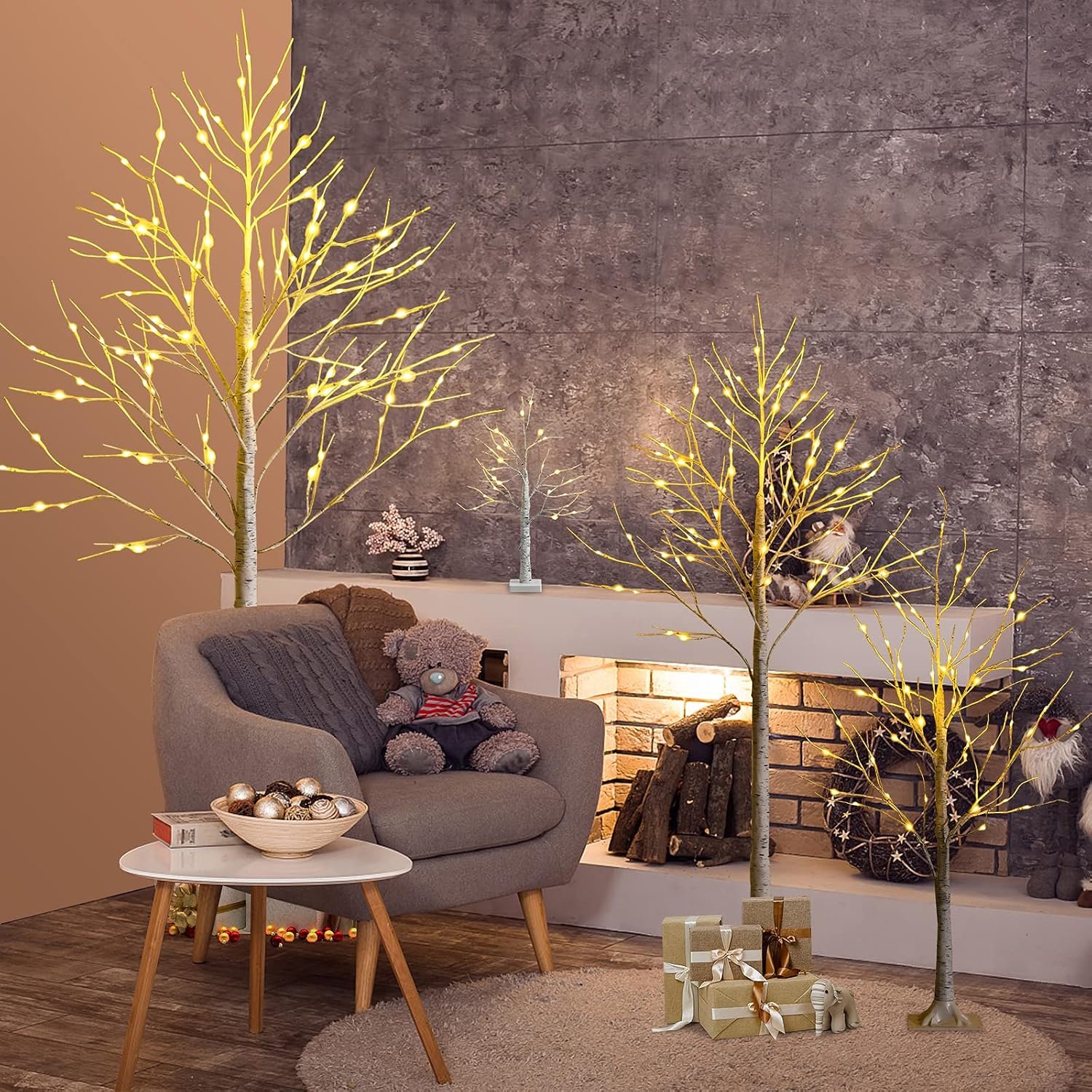 KOMFOTTEU 120 cm led-boom voor binnen - lichtboom voor Kerstmis - met 48 warmwitte ledverlichting - kunstkerstboom kerstdecoratie voor thuis, feest en verjaardag – foto 6