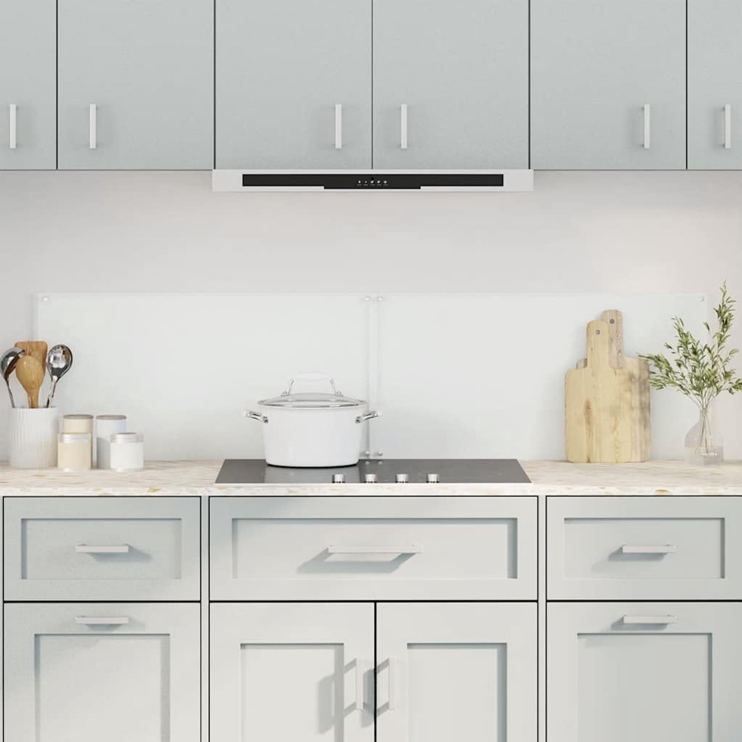 Keukenachterwand set van 2 80 x 50 cm - gehard glas - hittebestendig tot 240 graden - praktische spatbescherming Thijox - Thijox